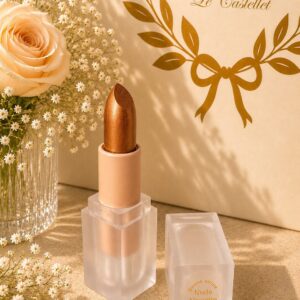 Baume satiné en stick - Nude Noisette - Soin à lèvres teinté