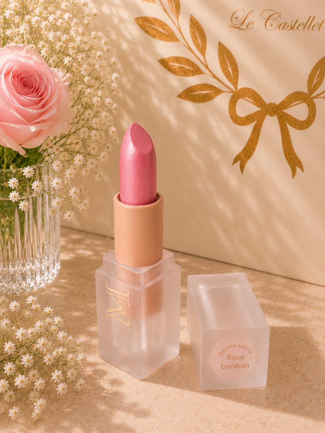 Baume à lèvres rose bonbon