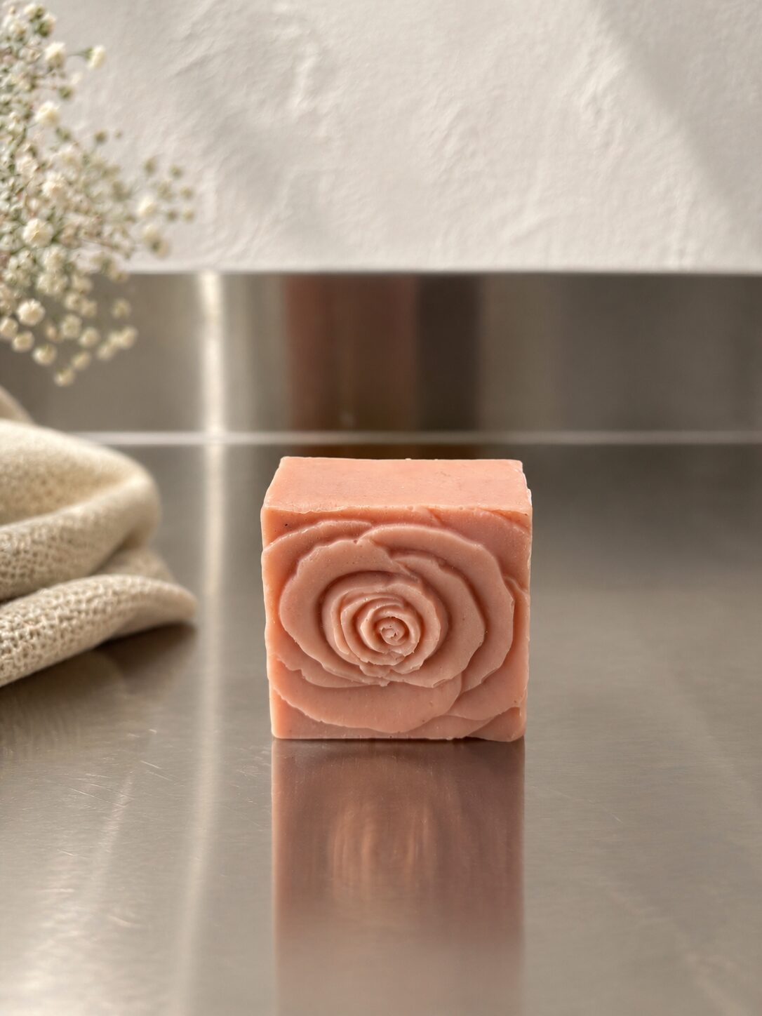 savon rose bio à l'argile